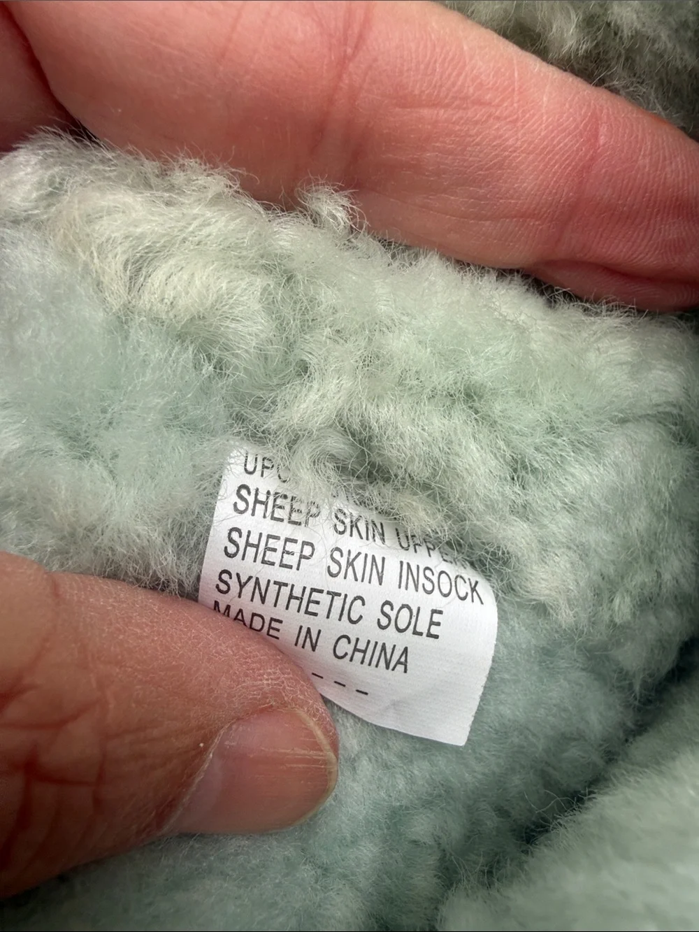 Vintage Light Blue Shearling Lined Short Boots